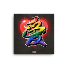 Load image into Gallery viewer, Chinese Character Love (爱) 12x12 Canvas Print