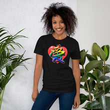 Load image into Gallery viewer, Chinese character love pop art t-shirt! Geeky Chinese character shirt made with love!