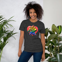 Load image into Gallery viewer, Chinese character love pop art t-shirt! Geeky Chinese character shirt made with love!